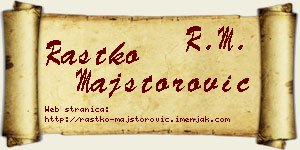 Rastko Majstorović vizit kartica